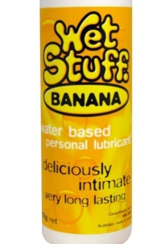 Wet Stuff Banana Lubricant All Fit Cock Rings Sugar Free Natural Formula - Water Based Lubes