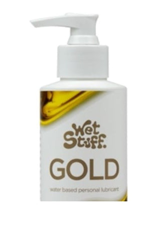 Gel Works Wet Stuff Gold Lubricant Pump Top Long Lasting Formula - Water Based Lubes