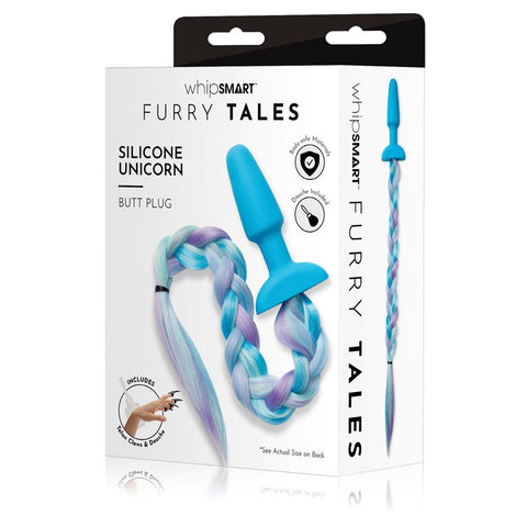 WhipSmart Enchanting Furry Tales Silicone Unicorn Butt Plug - Butt Plugs