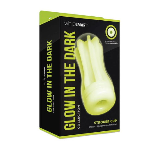 WhipSmart Glow in the Dark Pleasure Stroker Illuminated Male Masturbator - Masturbators and Strokers