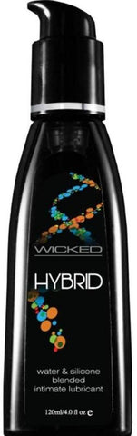 Wicked Sensual Care Hybrid Lubricant 120ml Long Lasting Silky Formula - Water Based Lubes