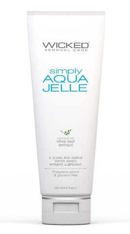 Wicked Simply Aqua Jelle 120ml Extra Thick Water Based Anal Lubricant - Lubricants & Lotions