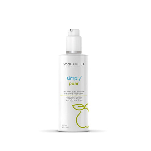 Wicked Simply Aqua Pear Water Based Flavored Lubricant - Water Based Lubes