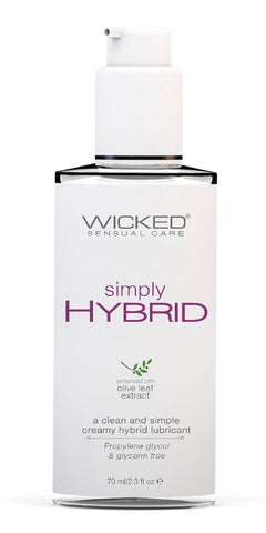 Wicked SIMPLY HYBRID Unscented Lube 70ml Long Lasting Formula - Lubricants & Lotions
