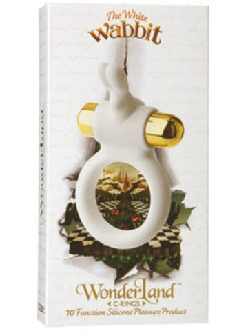Doc Johnson Wonderland The White Wabbit Vibrating Cock Ring - Vibrating Cock Rings