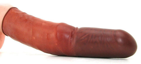 Topco Worlds Best Vibrating Penis Enhancer Brown with 3 Inch Extension - Pumps, Extenders and Sleeves
