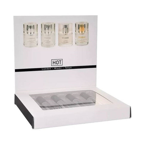Hot Ero HOT Pheromone 4 Pack Perfume Tester Box for Women and Enhancement - Sex Pheromones and Perfumes