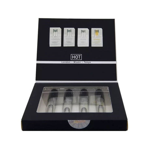 Hot Ero HOT Pheromone 4 Pack Perfume Tester Box for Men 4 Scents - Sex Pheromones and Perfumes