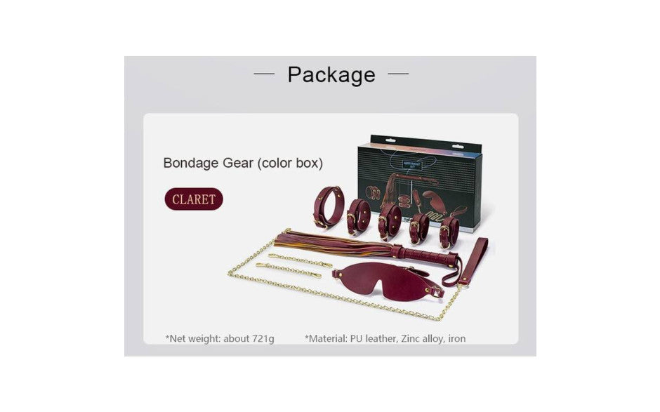 Doc Johnson 8 Piece Deluxe Bondage Play Kit - Bondage Kits