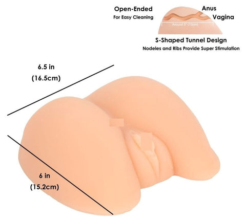 NANMA Corporation XXX To Go Twos Company Dual Opening Masturbator - Masturbators and Strokers