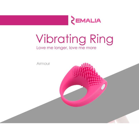 Zemalia Armour Vibrating Cock Ring with Removable Bullet Vibrator - Vibrating Cock Rings