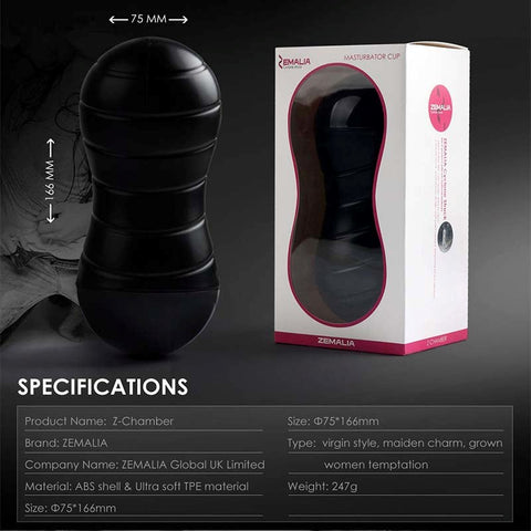 Zemalia Z Chamber Male Masturbator with Detachable Design and Suction Cup - Realistic Butts And Vaginas