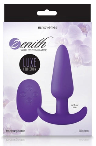NS Novelties Zenith Wireless Stimulator Purple Vibrating Butt Plug - Butt Plugs