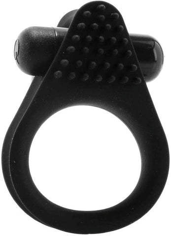 Evolved Zero Tolerance Black Knight Vibrating Cock Ring with Pleasure Nubs - Vibrating Cock Rings