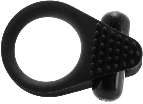 Evolved Zero Tolerance Black Knight Vibrating Cock Ring with Pleasure Nubs - Vibrating Cock Rings