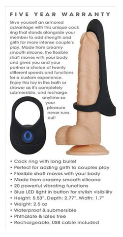 Evolved Zero Tolerance Cock Armor Vibrating Cock Ring with 20 Functions - Pumps, Extenders and Sleeves