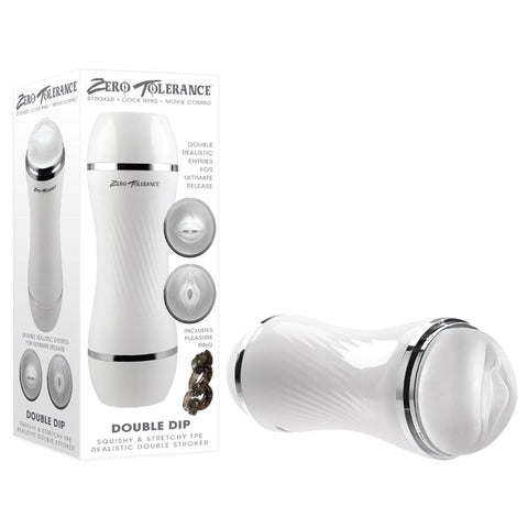Evolved Zero Tolerance Double Dip Dual Ended Male Stroker with Dual Entry - Masturbators and Strokers