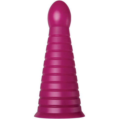 Zero Tolerance Everest Giant Butt Plug Burgundy 26cm Ring Grooved Shaft - Butt Plugs