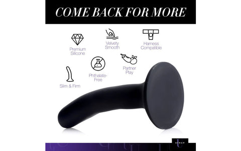 XR Brands Strap-U Black Silicone Strap-On Dildo Small - Non-Realistic Dildos