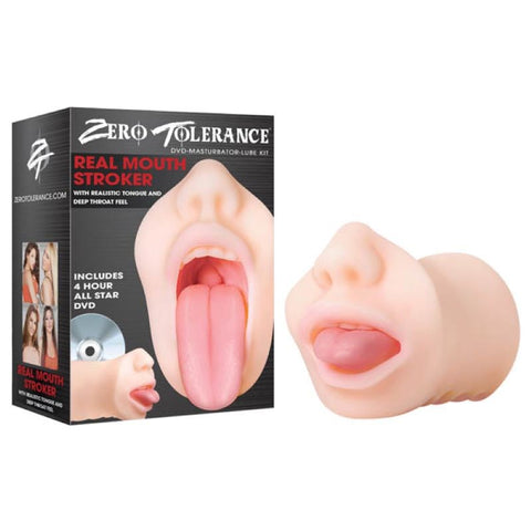Evolved Zero Tolerance Real Mouth Blowjob Male Stroker TPE Material - Masturbators and Strokers