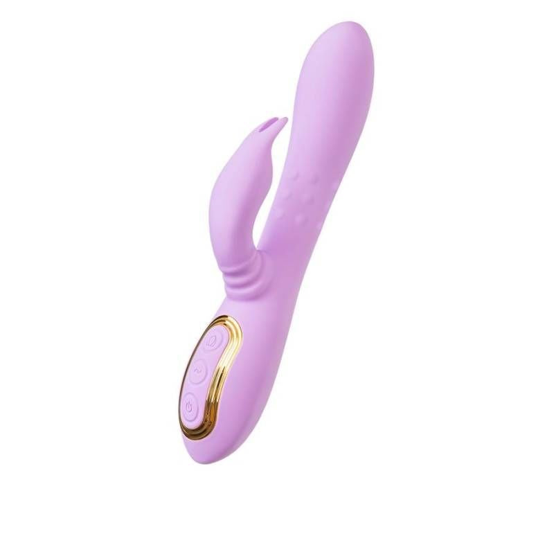 JOS Jammy USB Rechargeable Silicone Rabbit Vibrator with Rotating Clitoral - - Rabbit Vibrators