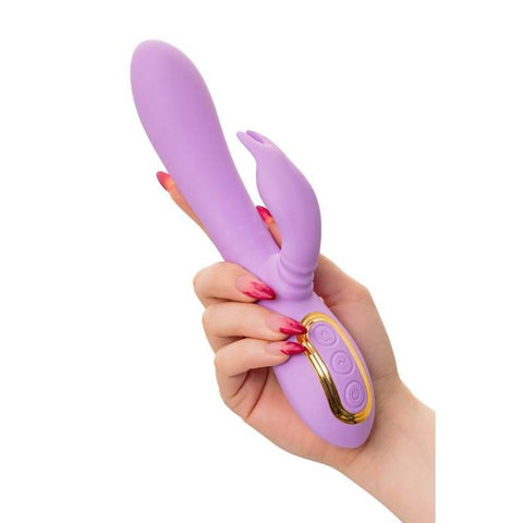 JOS Jammy USB Rechargeable Silicone Rabbit Vibrator with Rotating Clitoral - Rabbit Vibrators