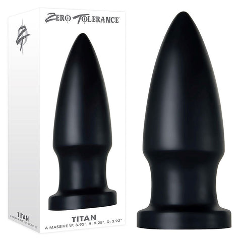 Zero Tolerance The Titan Giant Anal Plug Black - Butt Plugs