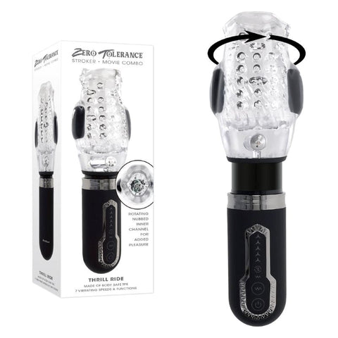 Evolved Zero Tolerance THRILL RIDE Vibrating Mens Stroker with Multi Action - Masturbators and Strokers