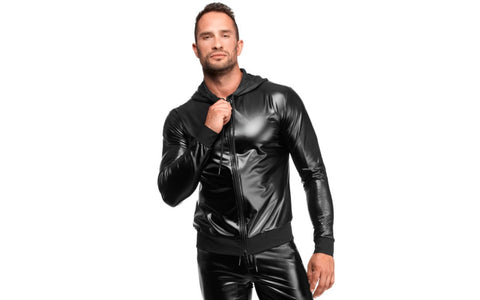 Noir Handmade Vexen Hooded Mens Jacket Black - Mens Briefs And Boxers