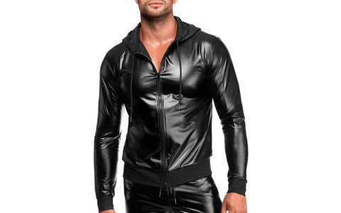 Noir Handmade Vexen Hooded Mens Jacket Black - Mens Briefs And Boxers