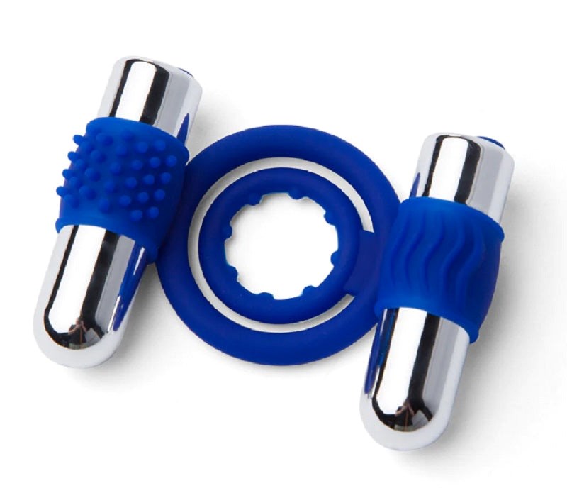 Zolo Duo Vibrating C-Ring Dom Gear Online - - Stretchy Cock Rings