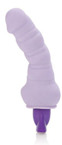 California Exotics 10 Function Pure Bendie Vibrating Dildo Purple - Realistic Dildos