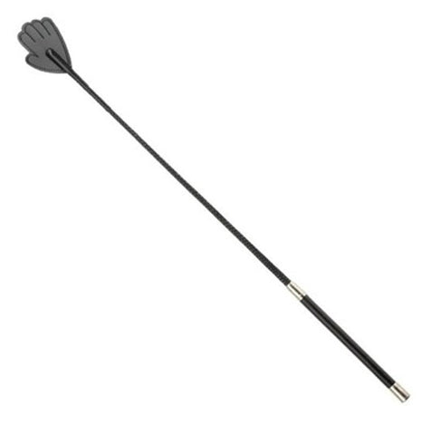 Spartacus Enterprises 26 Inch Black Hand Tip Bondage Crop with Hand Shaped Tip - Whips And Crops