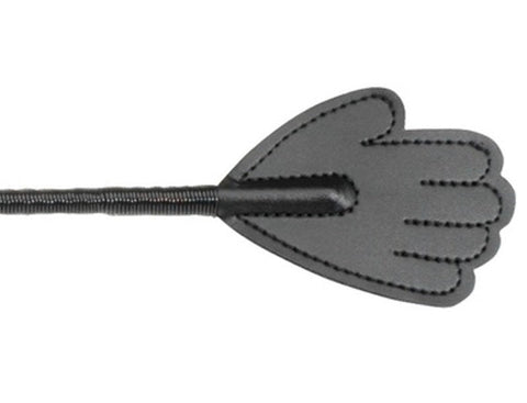 Spartacus Enterprises 26 Inch Black Hand Tip Bondage Crop with Hand Shaped Tip - Whips And Crops