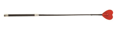 Spartacus Enterprises 26 Inch Red Heart Tip Crop BDSM Impact Play - Whips And Crops