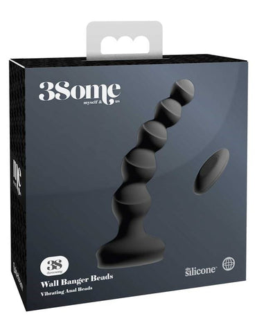 Pipedream 3Some Wall Banger Vibrating Anal Beads with Remote Control - Anal Beads and Balls