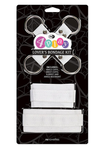 NS Novelties 4Play Lovers Bondage Kit Adjustable Restraints for BDSM Play - Bondage Kits