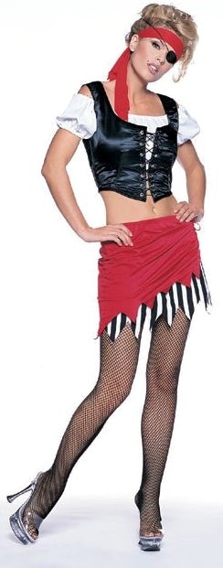Leg Avenue 5 Piece Pirate Set Costume Complete Roleplay Experience - - Fancy Dress Ups
