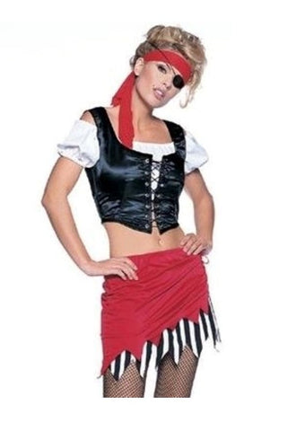 Leg Avenue 5 Piece Pirate Set Costume Complete Roleplay Experience - Fancy Dress Ups