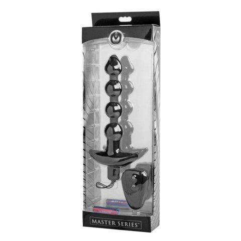 7 Speed Silicone Beaded Anal Vibe With Remote - Anal Beads and Balls