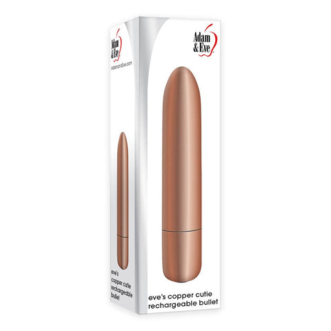 Adam & Eve Copper Cutie Stylish Vibrator Rechargeable - Bullet Vibrators