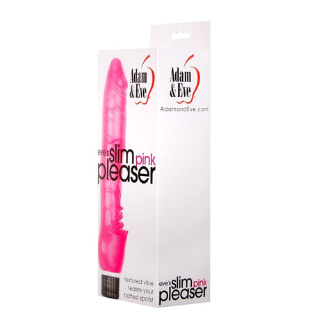 Adam & Eve Customizable Vibrating Slim Pink Pleaser - G-Spot Vibrators
