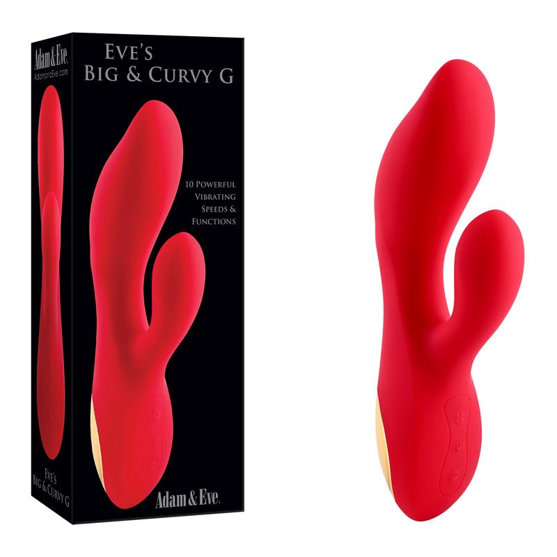 Adam & Eve Eves Big And Curvy G Vibrator with Multiple Speed Settings - Rabbit Vibrators