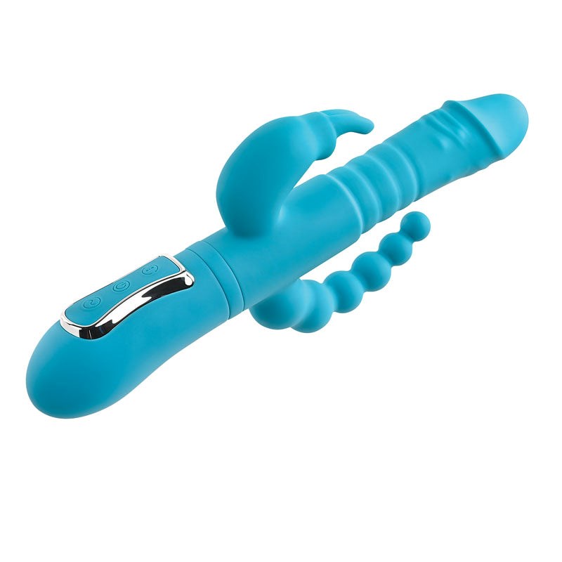 Adam & Eve Thrusting Triple Joy Rabbit Triple Stimulation - Rabbit Vibrators