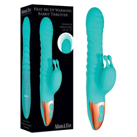 Adam & Eve Rechargeable Dual Stimulating Rabbit Thruster with Heating - Rabbit Vibrators