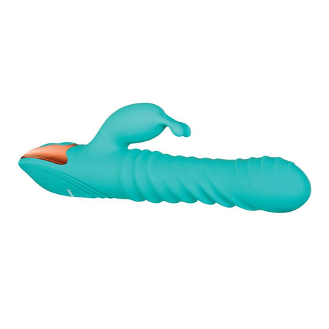 Adam & Eve Rechargeable Dual Stimulating Rabbit Thruster with Heating - Rabbit Vibrators