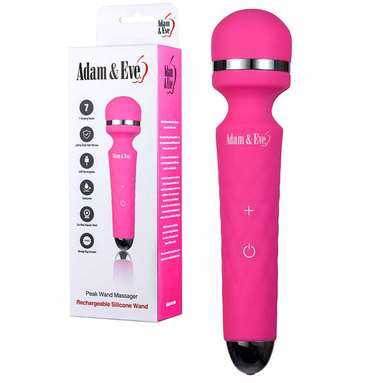 Adam & Eve PEAK WAND Adult Massager with 7 Vibration Patterns - - Personal Massagers