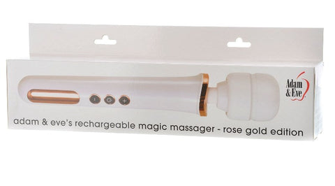 Adam & Eve Rechargeable Magic Massager Rose Gold Wand Vibrator - Personal Massagers