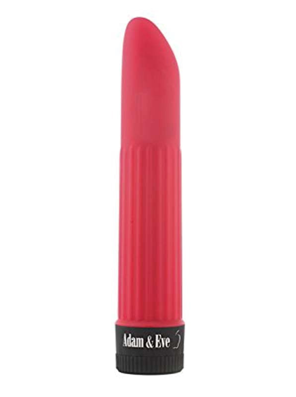 Adam & Eve Red Velvet Lover Ribbed G Spot Vibrator - - Mini & Slim Vibrators
