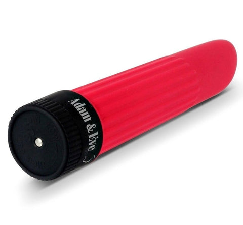 Adam & Eve Red Velvet Lover Ribbed G Spot Vibrator - Mini & Slim Vibrators